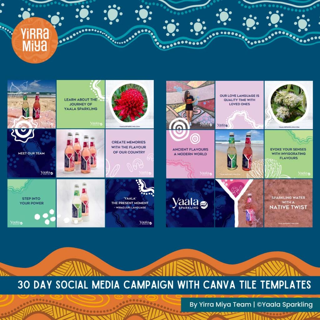 A collection of social media templates for Yaala Sparkling