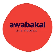 Red and dark blue Awabakal logo