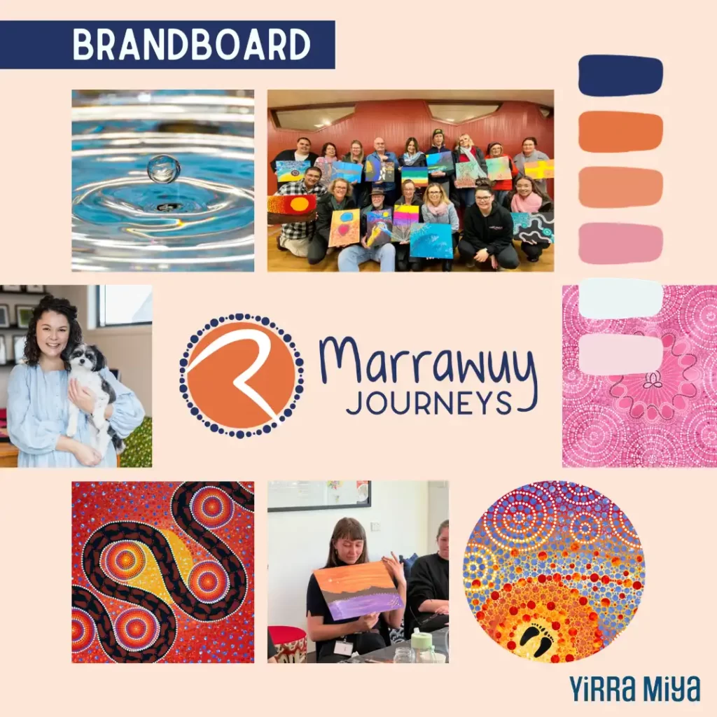 A brandboard for Marrawuy Journeys