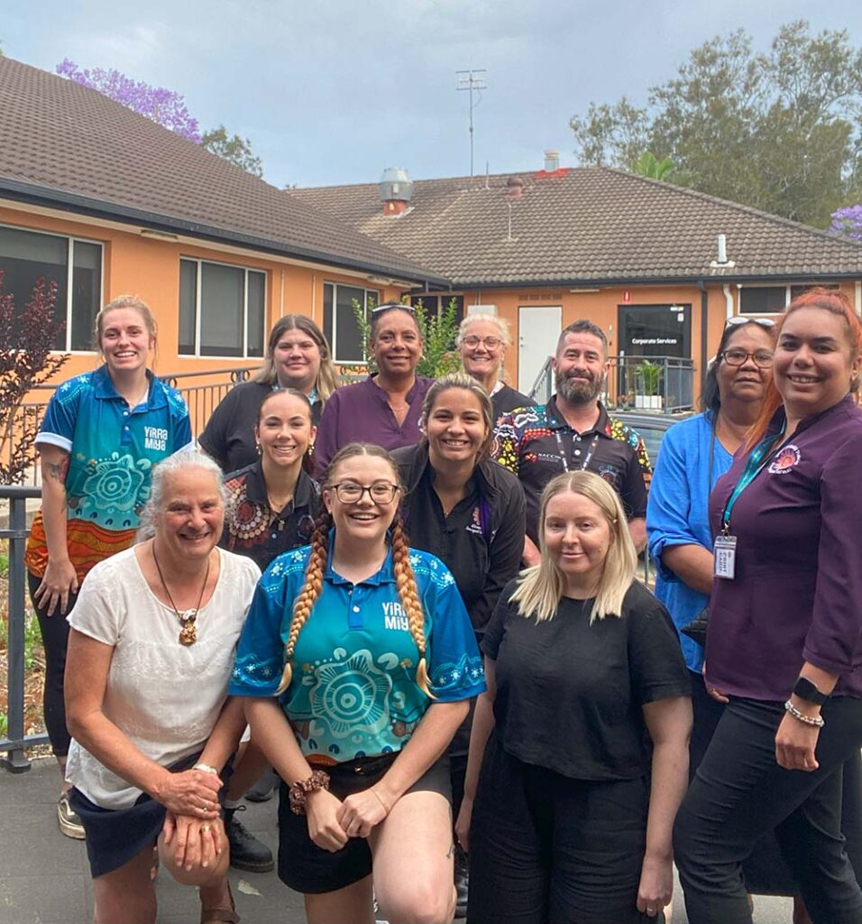 A photo of our team with Eleanor Duncan Aboriginal Services at their workshop
